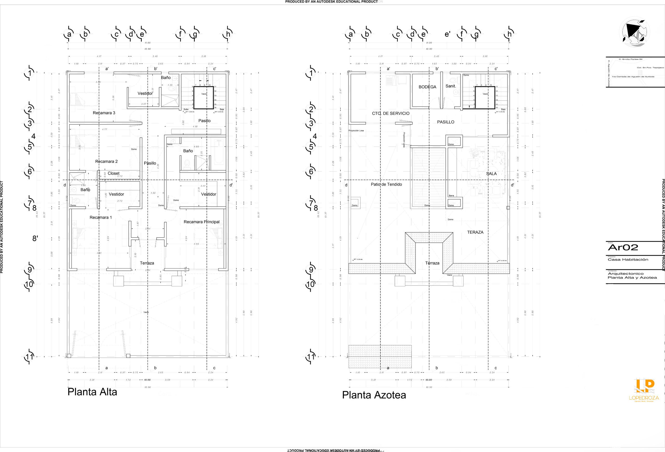 Casa Tepojaco LOPEDROZA plano 3